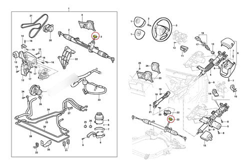 Chevrolet Corsa 2 Meriva Original Steering Column Seal Retainer 3