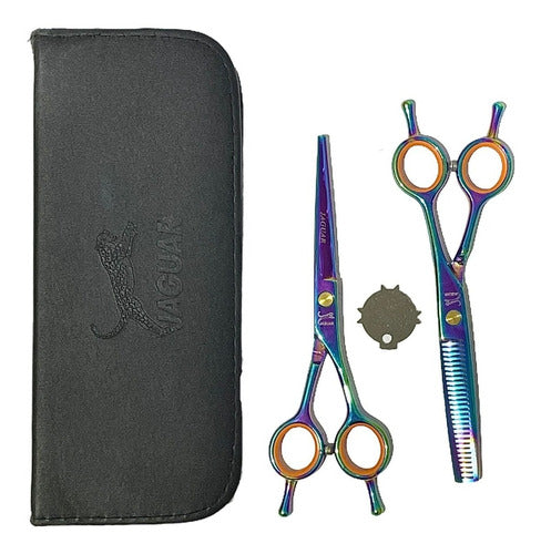 Jaguar Set Of Two Scissors + Case 0