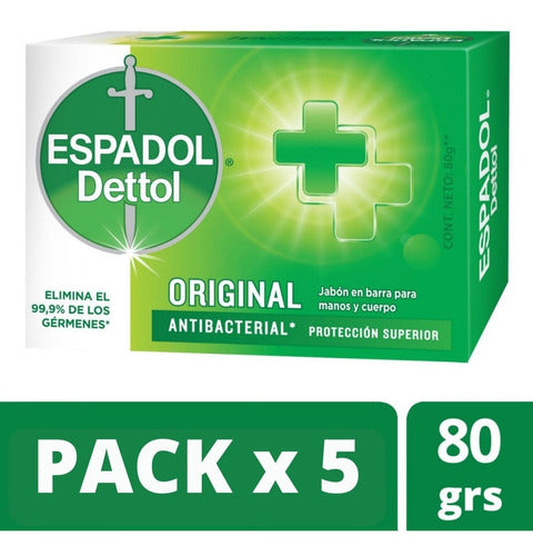 Espadol Jabon Original Pack X 5 80gr 0