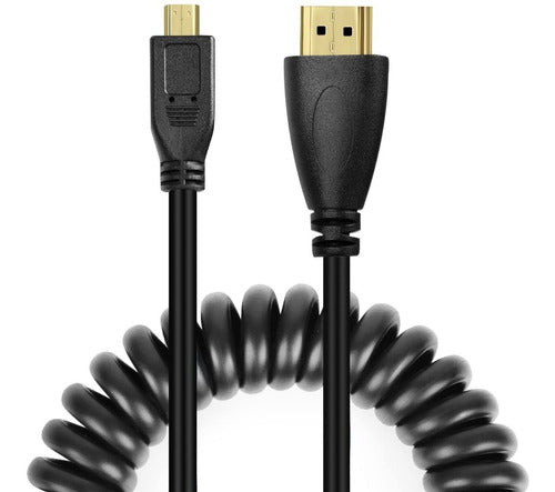 UCEC Spiral Micro HDMI to Full HDMI Cable 30cm 0