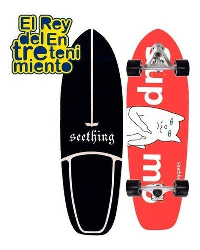 Seething Skate Longboard Carver Surfskate with Grip - El Rey 1