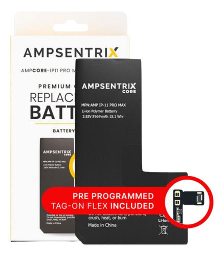 Ampsentrix Battery Compatible iPhone 11 Pro Max Flex Tag On 0