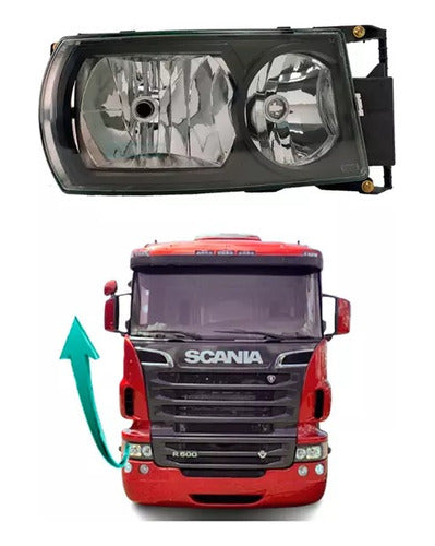 Farol Direito Para Scania 4 114 124 1997 A 2008 Serie 5 P G 0