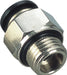 Intor Pneumatic Straight Connector for 4mm Tube, 1/4 BSP Thread 0