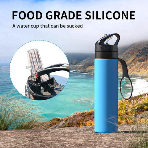 MoNing Foldable Water Cup Silicone 600ml Cycling Travel Air 5