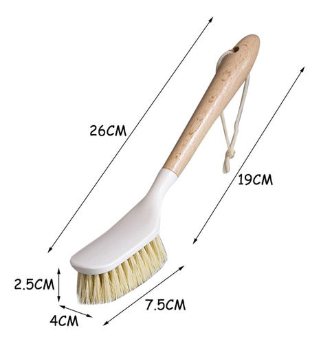 Iluminarás Bamboo and Sisal Dish Brush with Handle 1