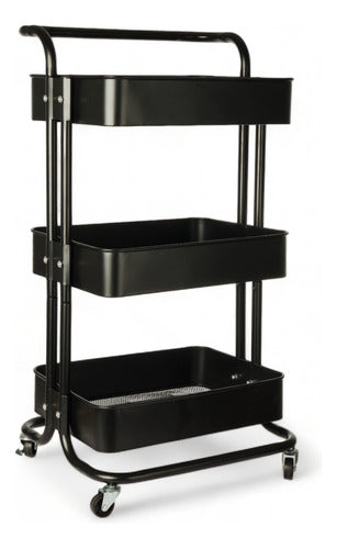 Casa Practica Kitchen Bathroom Cart 3 Shelves 100% Metal Organizer 0