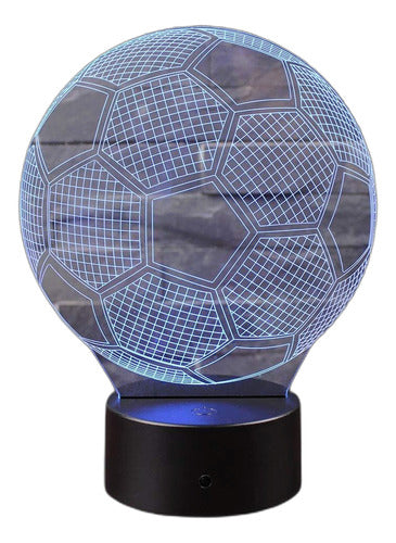 Azalco 3D Illusion Soccer Night Light Lamp with 7 Colors Change 7