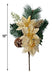 Dr.Dudu Elegant Faux Evergreen Sprigs - Gold & Silver Flower Ornaments (6 Pcs) 1