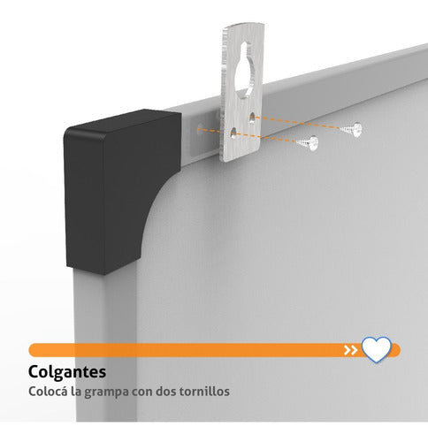 Materia Magnetic Whiteboard 100x150cm + Accessories and Eraser Holder 2