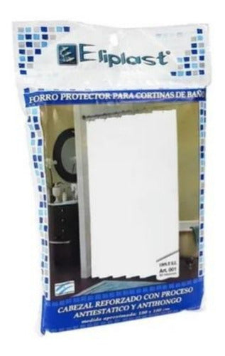 Eliplast White Shower Curtain Protector 50 Microns - 50 Units 0