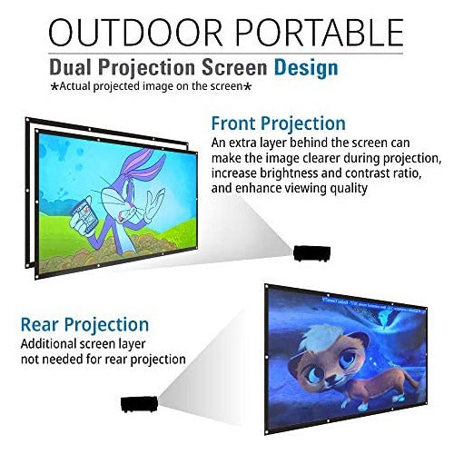 Akia Screens Dual Projector Screen Front-Rear 3m / Angle 160* 3