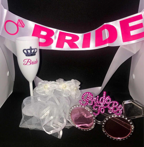 Kit Despedida Solteira - Véu / Taça / Faixa Bride / Oculos 0