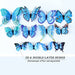 Mariposas Decorativas Stickers 3d  X 24u  Azuladas 2