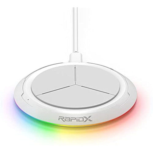 Base De Carga Inalámbrica Rapidx Prismo Rgb 10w Con Certific 0