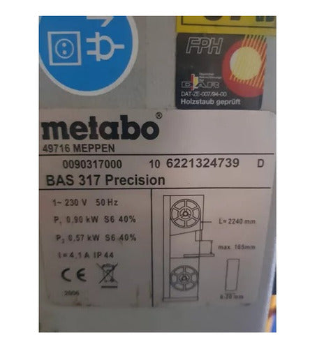 Metabo Hoja De Sierra Para Madera De 2.24m X 20mm Bas 317 1