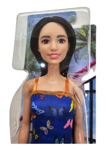 Muñeca Barbie Vestido Azul Basica Mattel Original 1