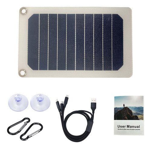 V Mochila Carregador De Painel Solar Power Bank Kit De 7