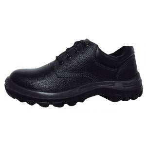 Worksafe Black Leather Shoes, Size: 46 0