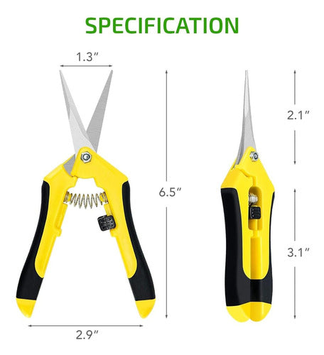 Podadora Manual De Jardinería Ipower Con Cuchillas Rectas De 2