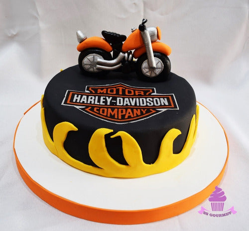 Torta Harley Davidson - Ideal Para Cumpleaños - Eventos 1