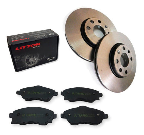 Kit Discos Y Pastillas Chevrolet Corsa Ii 1.8 Delantero 0