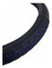 Iael Steering Wheel Cover with Rubber Detail 38cm Black with Blue 2