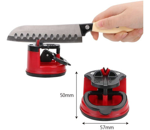 Knife Scissors Razor Sharpener with Suction Cup Holder 1