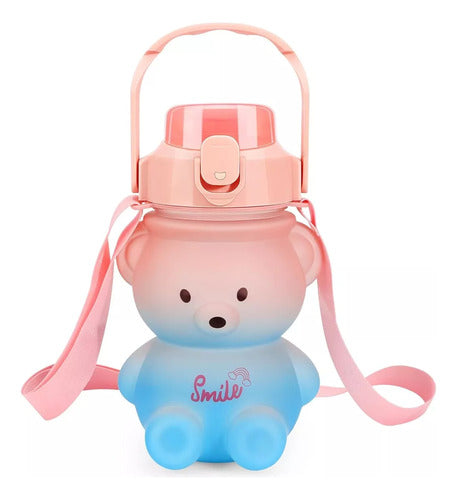 Maylu Bear-Shaped Water Bottle 2 in 1 with Straw 0