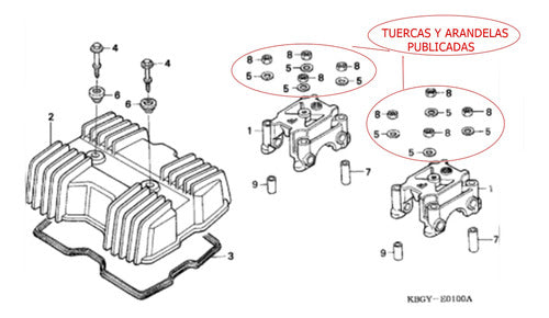 Honda Tuerca Torreta Leva CB 250 Nighthawk Rebel Moto Sur 1