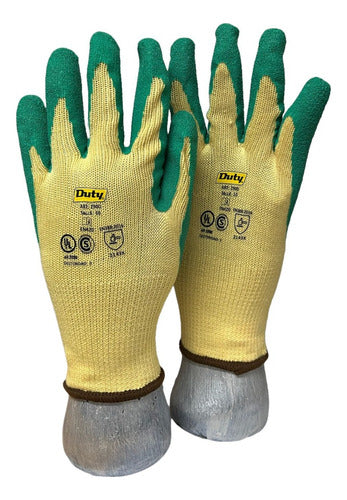 Duty G10 Rugoso Gloves Size 10 Green and Yellow Pack of 12 0