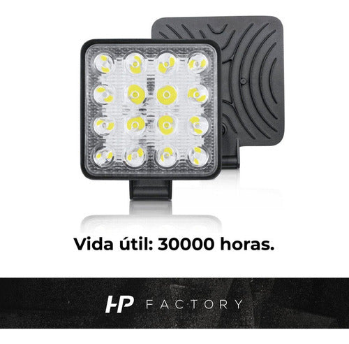 Kit X2 Faro Led 48w 16leds 4x4 Cuatri Moto Universal 4