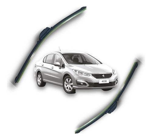 QKL Kit 2 Windshield Wipers for Peugeot 408 2010 to 2023 0