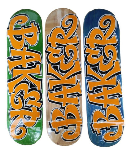 Shape Baker 8.1 Grafite Laranja Fundo Variado - Skate Maple 0