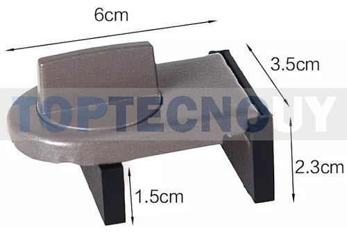 Tranca Para Ventanas Puertas Corredizas Cierre Traba Seguro 3