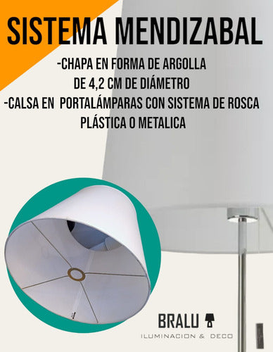 Lamp Shade for Floor or Table Lamp E27 Mendizabal 25x35x25 2