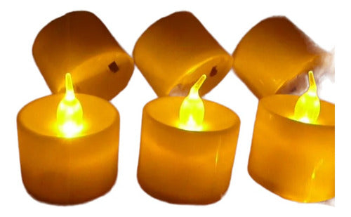 China 6 Flameless LED Candles with Built-in Batteries Amber 0