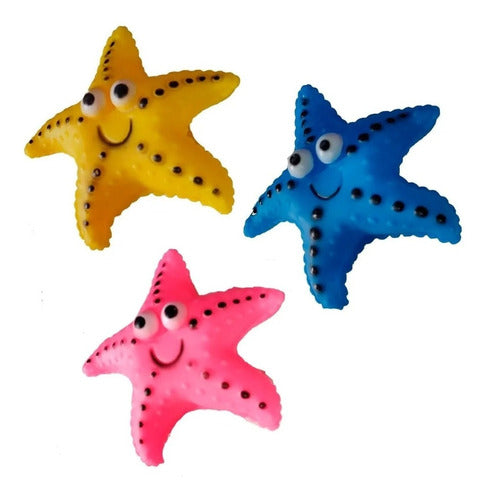 Interactive Starfish Shaped Chew Toy for Pets with Squeaker Texture 1