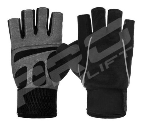 Prolift Guantes Guantillas Pesas Crossfit Gym Musculación Negro 0