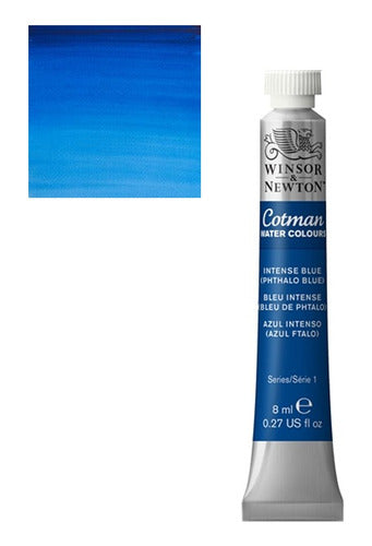 Acuarela Winsor & Newton Cotman 8ml Azul Ftalo 0