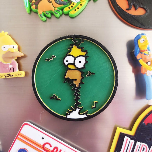 PlasticMonkey.3D Decorative Magnet - Homer in the Bushes 1