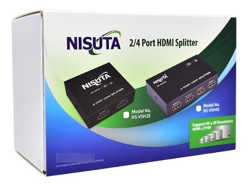 Nisuta Splitter HDMI Activo 4 Puertos Full HD 1080p 3D 5