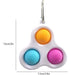 Pop It Fidget Toy Keychain Set of 3 Bubble Sensory Antistress 10