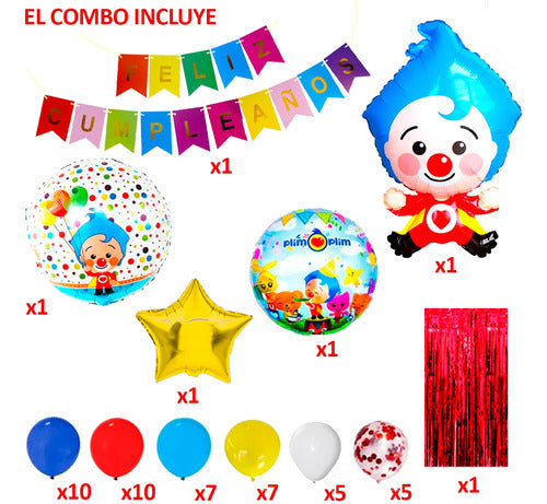 UNIVERSIA3 Cotillon 50 Art Globo Payaso Plim Plim Lee Cotillon Candy Bar 3