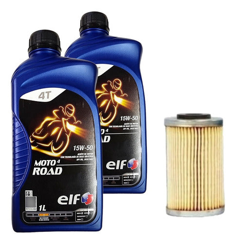 Elf Service Kit Oil Filter 15w50 Bajaj Dominar 400 Full 1