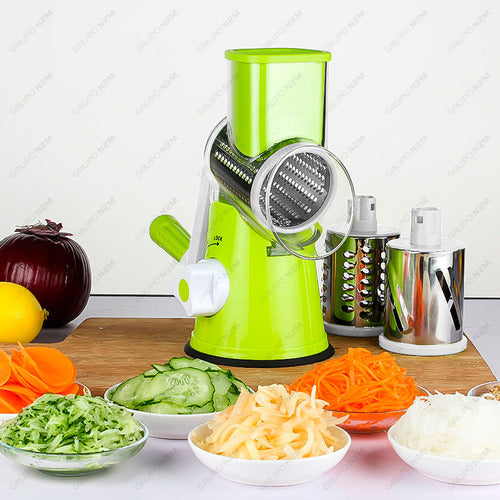 Manual 3 stainless steel Blades Grater Shredder Vegetables Cheese Cutter 2