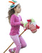 Wooden Stick Horse for Riding Fabric Various Colors 3
