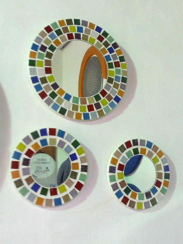 VENECIA Circular Mirror with Mosaics - 60cm Diameter 5