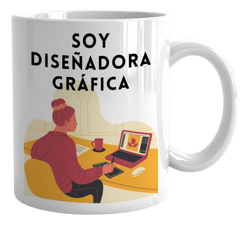 Waved Taza Recibimiento Soy Diseñadora Gráfica 0