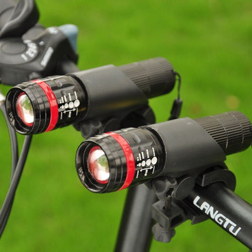 Generic Cree Q5 LED Bicycle Cycling Torch Rear Light C 2